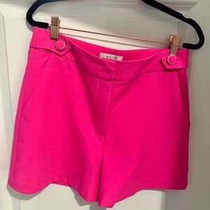 Milly High Waist Shorts in Barbie Pink